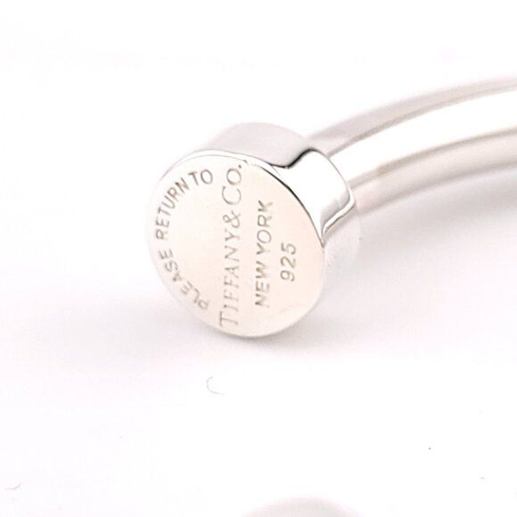 Return To Tiffany & Co. Sterling Silver 5mm Wide Circle Edge Cuff 7" In Bracelet - Picture 9 of 14